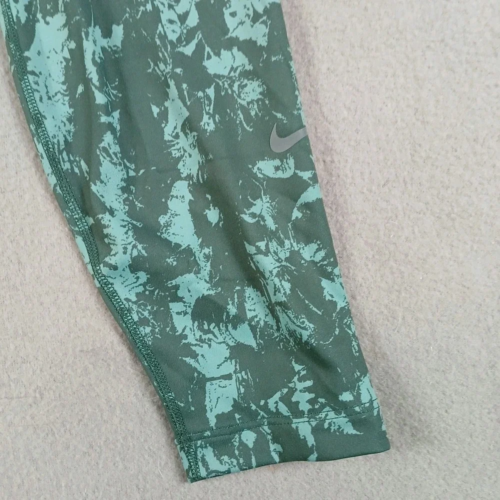 NWT Nike One Dri-Fit High-Waisted 7/8 Size XS Women's Green Printed Leggings‎